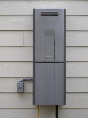 Rinnai outdoor tankless, Raleigh, NC