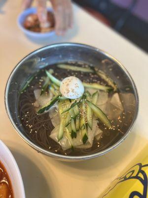 Naengmyeon (buckwheat noodle in cold broth)- $13.99  IG: @ohmyono