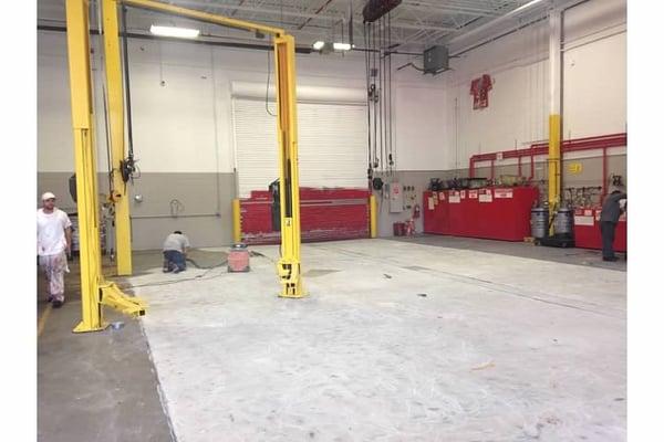 Concrete Floor grinding / track blasting  Retail Store Painting 1-800-538-6723