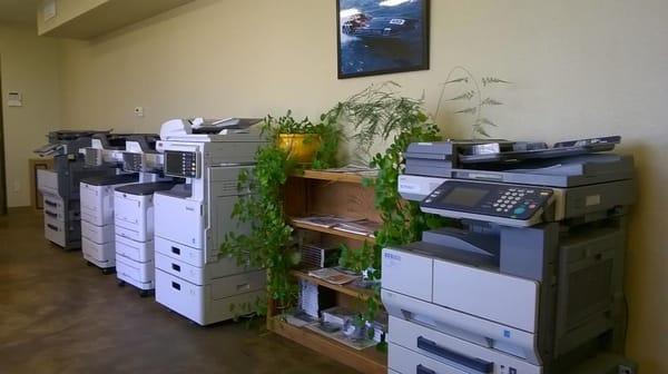 Many NEW or used copiers and printers with scanning available for delivery today!