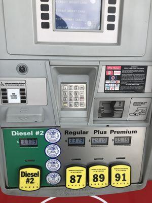 ACCEPTING CASH AND ALL MAJOR CREDIT CARDS AT THE PUMP.