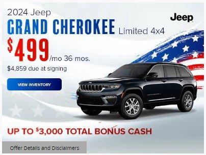 Offer valid on 05/08/2024 through 05/31/2024

$499/mo 36 mos.

Details
$4,859 due at signing

*Visit Dealer for details*