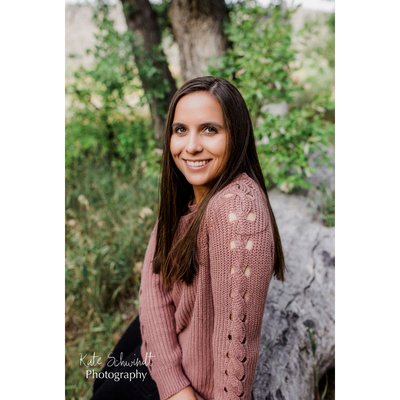 High school senior portrait at a local park