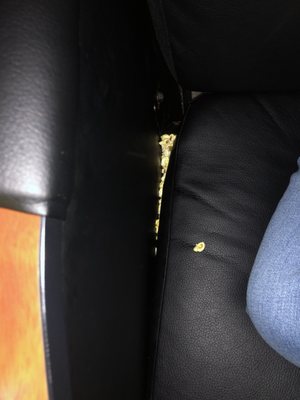 Popcorn in the seats & it isn't ours.