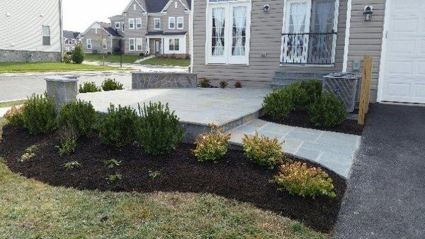 TreeStone Landscaping redesigned sidewalk, patio and landscaping.