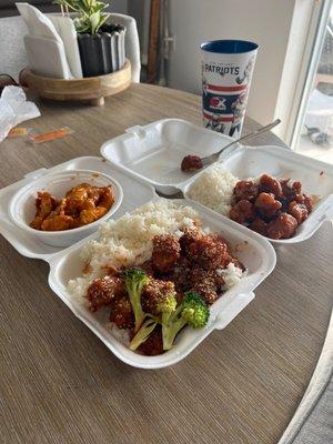 General Tso's Chicken, sesame chicken and honey chicken