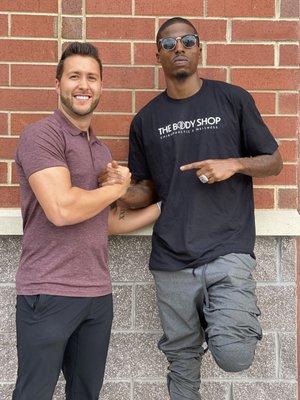 Dr. Kyle Ward with Curtis Mitchell- USA National Champion Sprinter