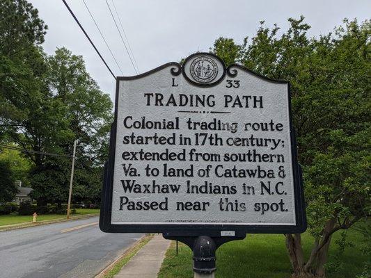 Trading Path Historical Marker