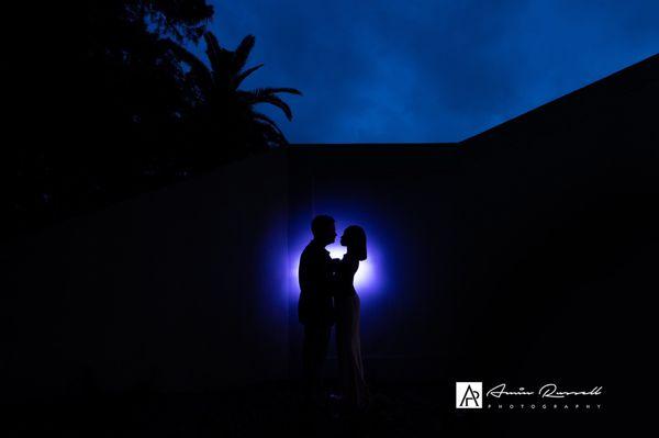 Wedding couple taken at Armstrong Park in New Orleans by Amin Russell