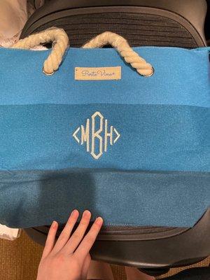 Monogrammed Beach Tote