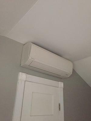 Ductless Air Handler Inside Home.