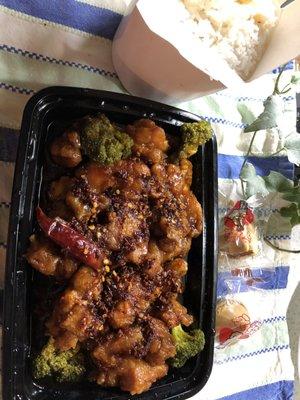 General Tso's Chicken with extra spice