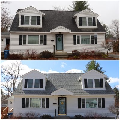 Roof wash and house wash in Tewksbury Massachusetts