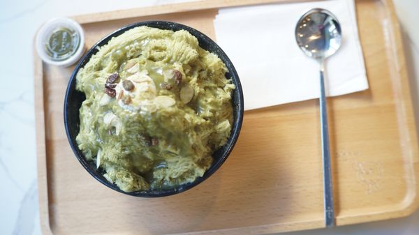 Matcha Kakigori, as served