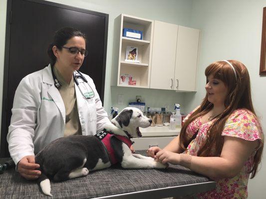 Two passionate ladies talking about the dog they're caring for. Skye is now 4 months now!