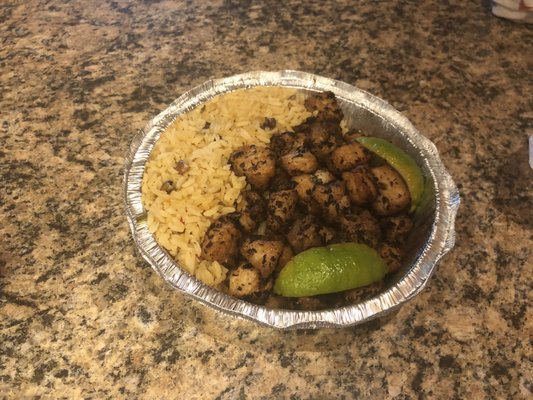 Fried pork tenderloin with arroz