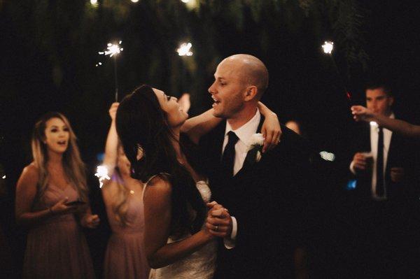 Bride & Groom enjoying the night