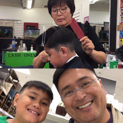 Father & son cuts today, care of our favorite barber-Kathy!!