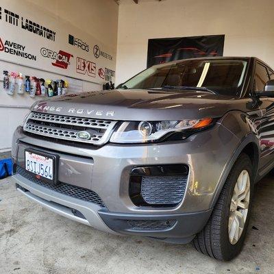 Range Rover in for a full wrap (before applying)