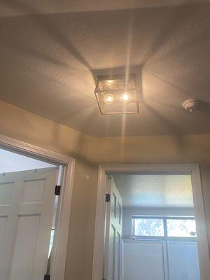 New hallway light installed perfectly