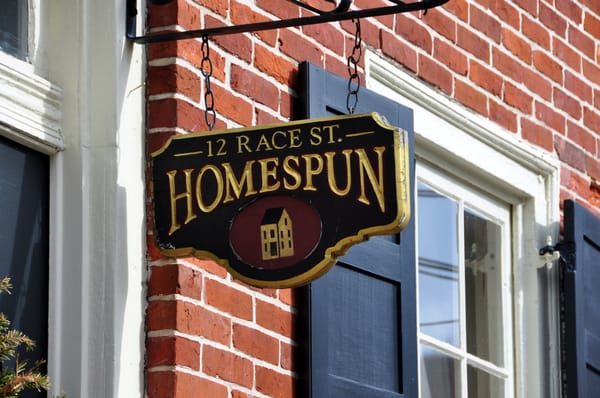 Homespun sign