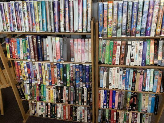 All dvds 1.98$ vhs .45 c.d .99