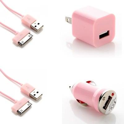 usb cable, home charger, car charger