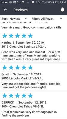 Reviews from yourmechanic.com