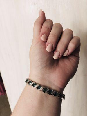 Acrylic Nails in a Soft Pink Color