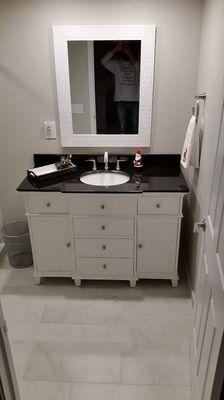 New bathroom added to finished basement