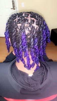 Retie, two strand twist  / dye 140$ (Half head)