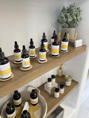 Natural tinctures and other products by local vendor