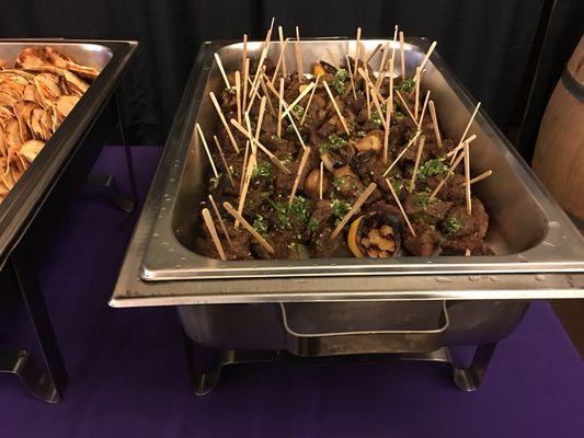 M. Montgomery Elementary school teacher appreciation day fall 2018 pasta bar... beef pinchos