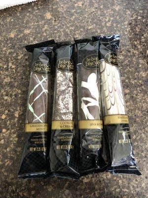 Biscotti Grasshopper Mint, Cookies & Cream, Java Bean, & Hazelnut Zebra