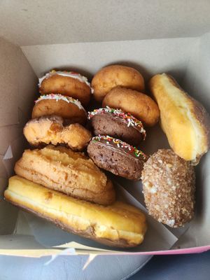 Variety of donuts