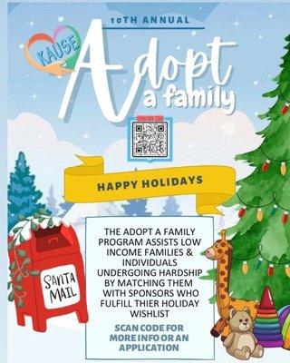 Adopt a Family for the Holidays program.