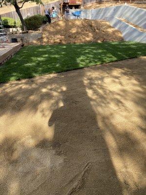 Sod & Mow Strip Installation - Before  - Los Altos, CA - June 2022