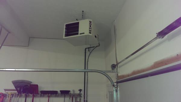 Garage heater installed by Richardsons