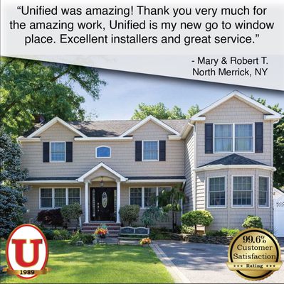 Unified Home Remodeling best customer service quality work and installation of windows doors siding roofing masonry on long island new york