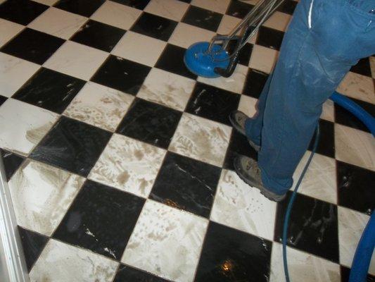 This deli had us, clean and re- color the grout.