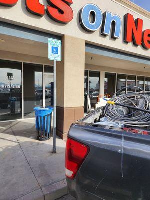 Per the  contractors the owners let them illegal Park in handicap parking, so can not access the office.