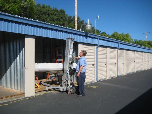 Installing Doors at a Commercial Self Storage