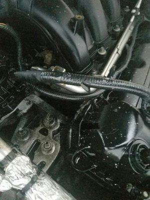 Picture of the hole in my engine 2 days after the work was done