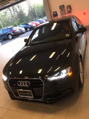 New car picked up from Audi bridgewayer