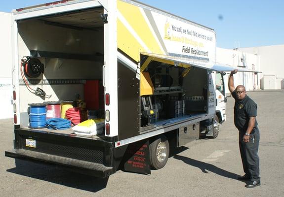 The Hose Doctor truck provides field replacement of hydraulic and pneumatic hose assemblies in the Sparks/Reno area.