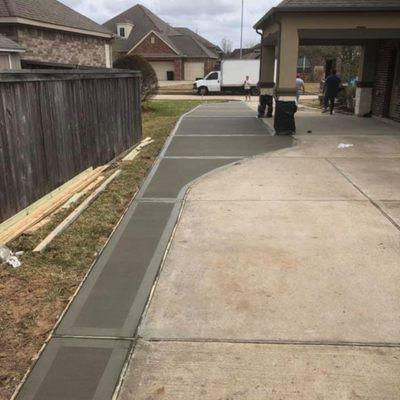 New driveway installation