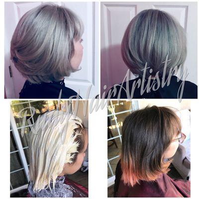 Silver Grey Hair Classic Bob cut