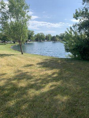 The pond which you could do a paddle boat on if you wanted too.