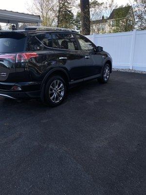 exterior wash on a rav4