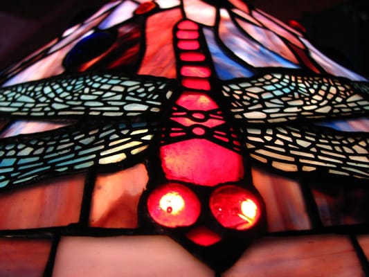 One of the many Tiffany style lamps.